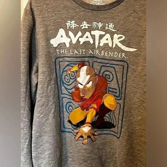 Avatar the Last Airbender Gray Heather Pullover Sweatshirt Men's Size XL - Picture 2 of 4